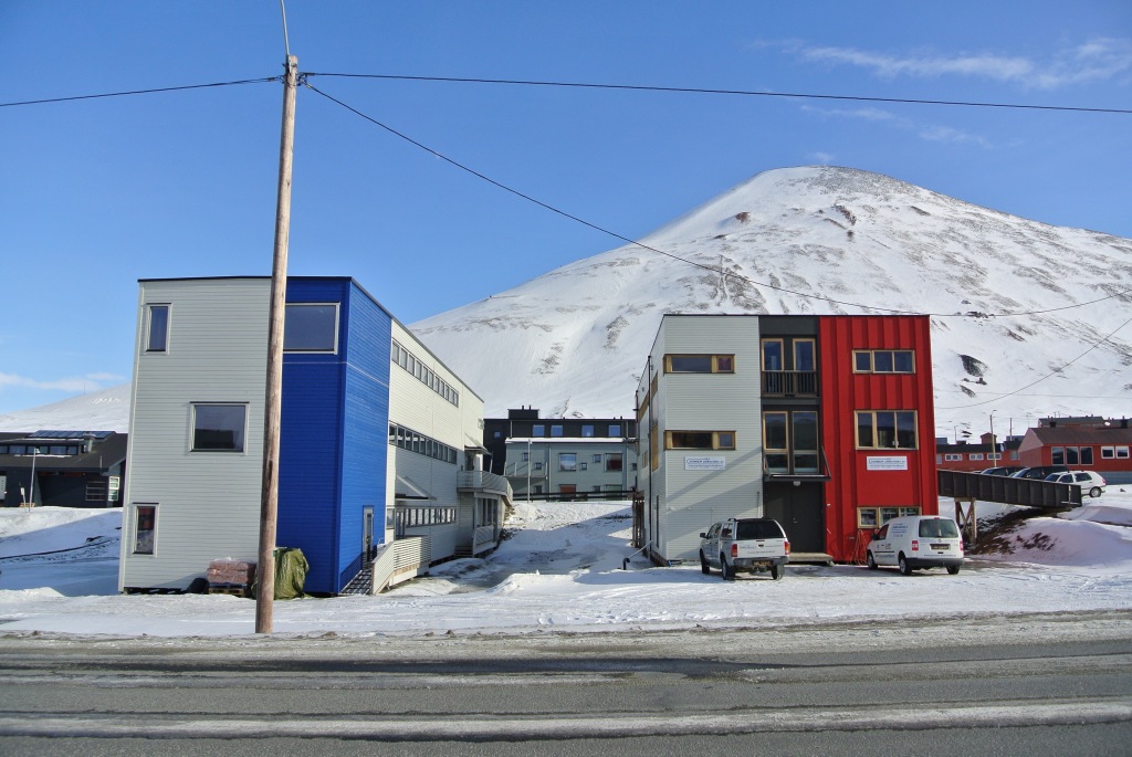 Colorful buildings in Longyearbyen