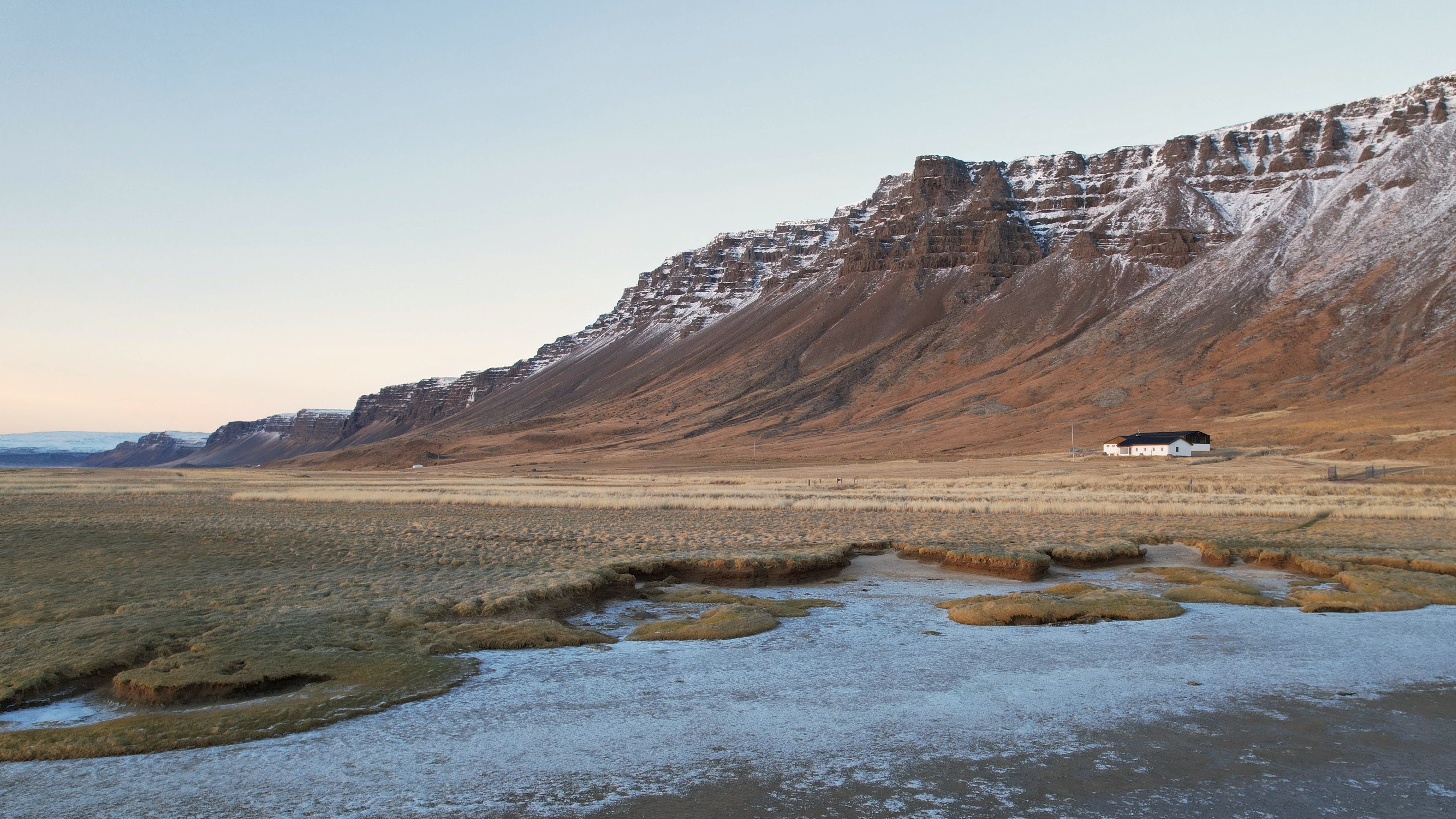 A sunset view of Rauðisandur, red sand beach, in the WestFjords, Iceland